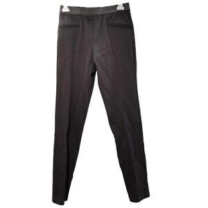 Elliott Lauren Pull On Ankle Trousers Mid Rise Faux Pocket Black Womens Size 4